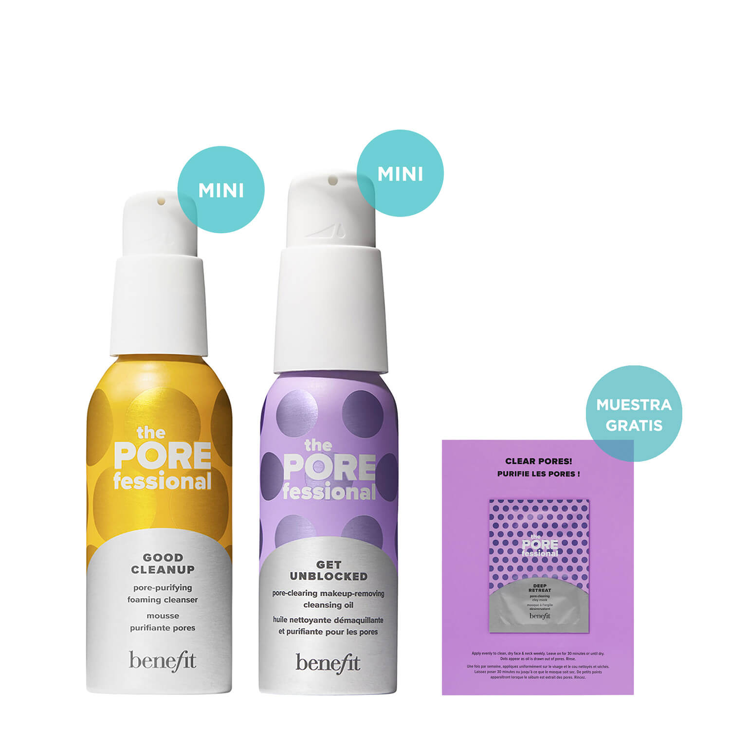 DOUBLE CLEANSE SET (DUO DE ACEITE LIMPIADOR DESMAQUILLANTE MINI Y LIMPIADOR ESPUMOSO MINI)